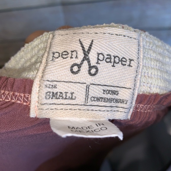 BOHO Pink Over Shoulder Strapless Shirt SM - Picture 4 of 5